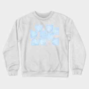 Light Blue Scattered Half Moons Crewneck Sweatshirt